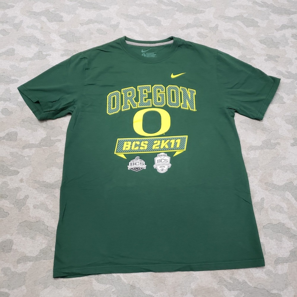 Oregon Ducks Shirt‎ Mens Large Green Nike Short Sleeve